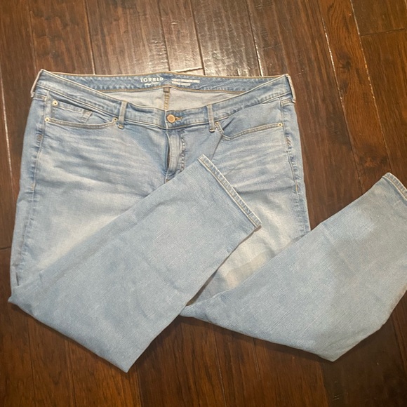 torrid Denim - Torrid Perfect Boyfriend Ankle Vintage Stretch Light Blue Women Denim Jeans